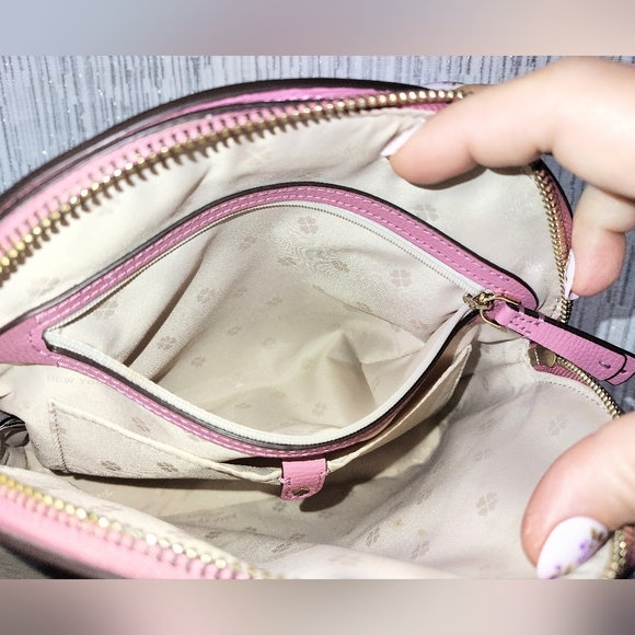 Kate Spade Pink Medium Dome Satchel & Crossbody Strap + Dust Bag - Picture 10 of 12